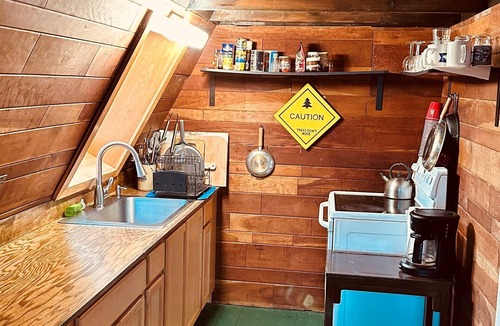 Mount Holly Ski Chalet | Cozy A Frame home on private 103 private acres