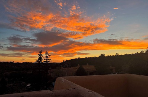 Arroyo Seco Apartment | Cozy adobe studio with private balcony, mountain views, and classic Southwest charm—just minutes from Taos, Arroyo Seco, and Taos Ski Valley. Perfect for a peaceful canyon escape with modern comforts.