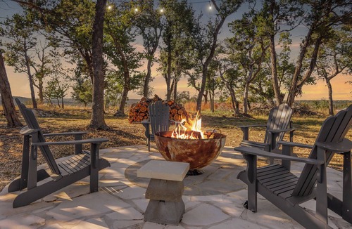 Blanco Cabin | Cozy Blanco Cabin | Hill Country Views, Fire Pit, Porch & Streamlined Comfort