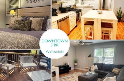 Wilmington House | Cozy Blue Bungalow Walk Downtown! Free parking!