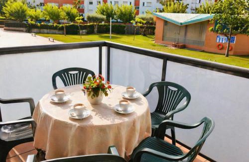 Lloret de Mar Apartment | Cozy & Bright 2BR with Balcony, Pool & Garden View- Fenals