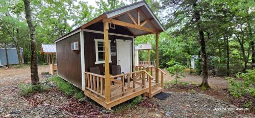 Board Camp House | Cozy Cabin Retreat with Firepit & Nature Views in Mena, Arkansas