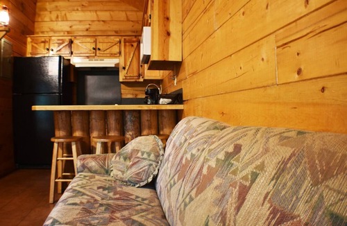 Octavia Cabin | Cozy Cabin with Fire Pit pavilion near boat ramp