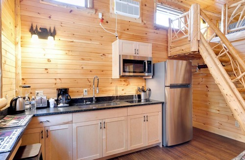 Lake Placid Cabin | Cozy Cabin with second floor loft, fireplace, campfire pits, and kitchen