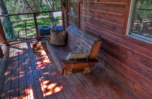 Leakey Cabin | Cozy cedar/rock cabin & bunkhouse with private access to the Frio River.