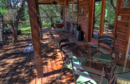 Leakey Cabin | Cozy cedar/rock cabin & bunkhouse with private access to the Frio River.