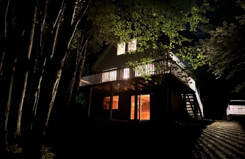 Lake Ariel Ski Chalet | Cozy chalet-style home with fire pit in The Hideout, a five star community.