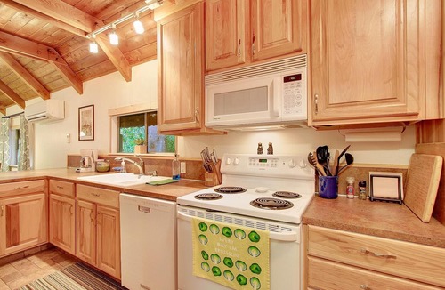 Packwood House | Cozy, clean, updated cabin w/hot tub, fireplace, fire pit, BBQ, smart TV