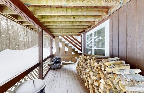 Ludlow House | Cozy duplex, first floor unit w/kitchen, shared fire pit, lake access, wifi, TV