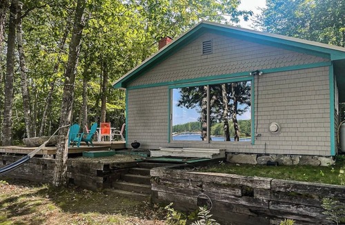 Mariaville Cabin | Cozy lakefront cabin with amazing views, deck, firepit, & water access