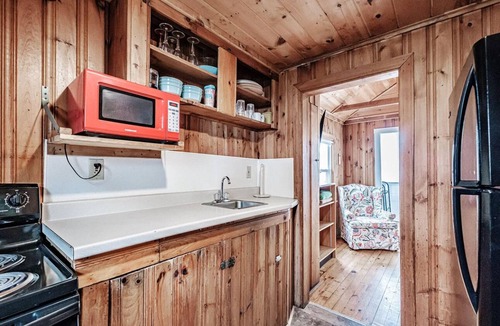 Naples Cabin | Cozy Lakefront Cabin with Beach & AC