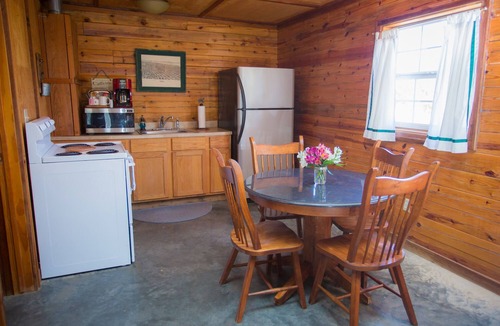 Sand Springs Cabin | Cozy Lakeside Log Cabin. Private Lake, Peaceful & Secluded. Pet-friendly!