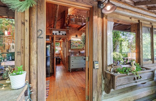 Eureka Springs Cabin | 🐠COZY LAKEVIEW CABIN🌲 - Jetted Tub, Fireplace, WiFi + 3 miles to Dwtn Eureka
