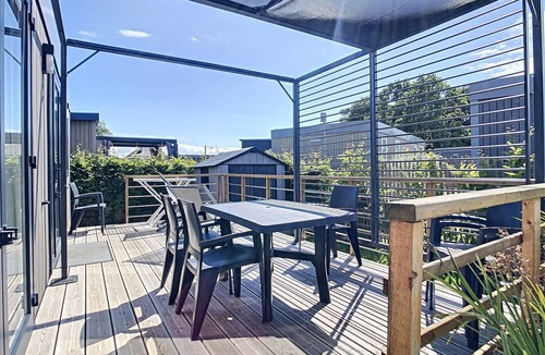 Jullouville-les-Pins House | Cozy Mobile Home for 4 with Pool, Near Beach, Shops & Attractions