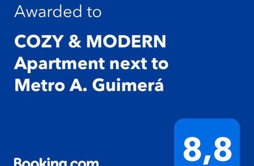 Extramurs Apartment | COZY & MODERN Apartment junto a Metro A Guimerá