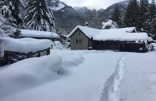 Gold Bar Cabin | Cozy Mountain Cabin with Hot Tub