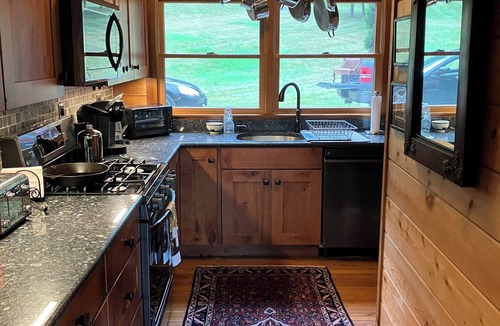 Catskill Cabin | Cozy Mountain Cabin with fireplace, views and trails on pond