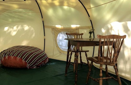 Manitoulin District House | Cozy Off-Grid Canvas Bell Tent Surrounded by Nature for a Peaceful Getaway in Tehkummah, Ontario