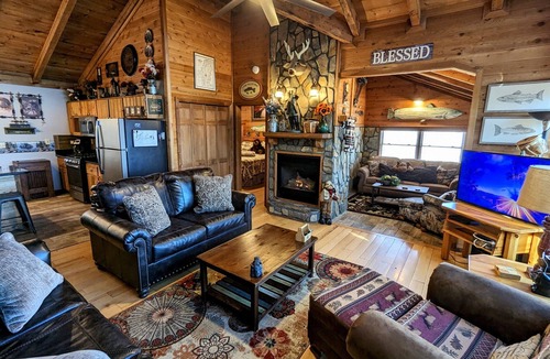 Blue Ridge Cabin | Cozy Romantic Cabin with Beautiful View! Hot Tub! Near Downtown! As Low As 125!