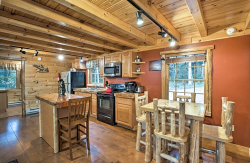 Glenfield Cabin | Cozy, Rustic Adirondack Riverfront Log Cabin, Rapids, access to snowmobile trail