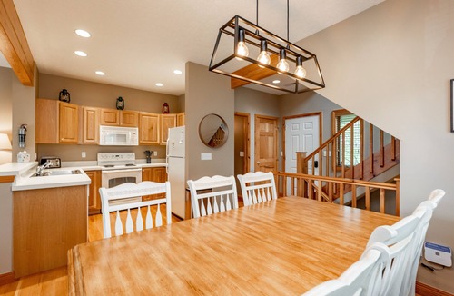 McHenry House | Cozy Rustic Duplex w/Hot Tub, Fireplace & Views