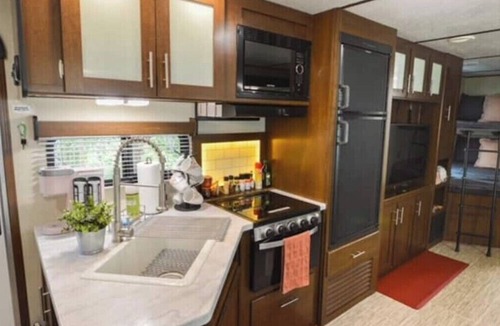 Hunt Club House | Cozy RV with Saltwater Pool & Hot Tub