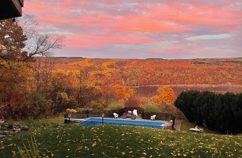Moravia Villa | Cozy secluded villa-hot tub, panoramic view, waterfalls, gorge-south skaneateles