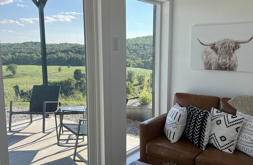 King's River Township House | Cozy Shipping Container Home with River View near Eureka Springs