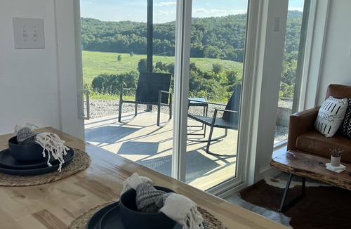 King's River Township House | Cozy Shipping Container Home with River View near Eureka Springs