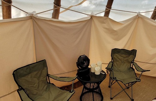 Cedarcreek RV Rental | Cozy Sioux Tipi at Cedar Ridge Ranch & Trails