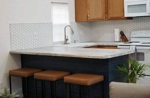 Phenix City Ski Chalet | Cozy, spacious tiny home with porch and BBQ