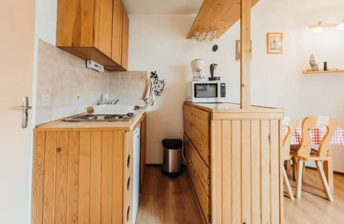 Saint-Nicolas-de-Veroce Apartment | Cozy studio with balcony and Mont Blanc view