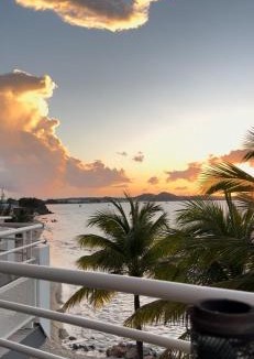 Marigot Apartment | Cozy studio, beach and pool access with sea view