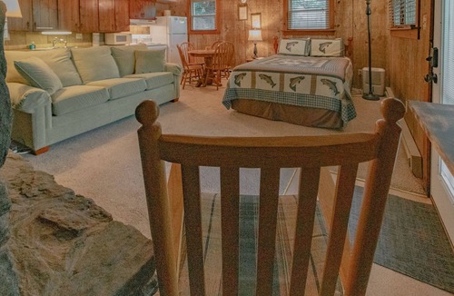 Blowing Rock Apartment | Cozy Studio Cabin #40 - Sleeps 4 - Full kitchen + fireplace - between Boone & Blowing Rock NC