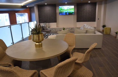 Fort Worth Apartment | Cozy studio with a patio that opens up to cozy swimming pool.