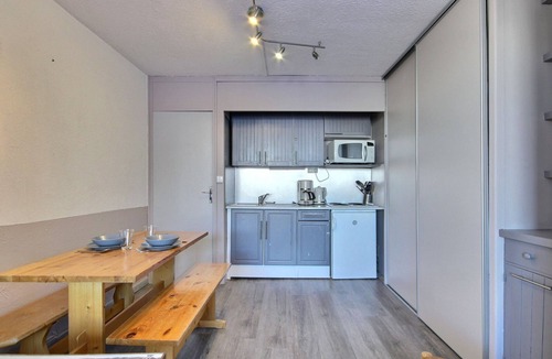 Plagne Centre Apartment | Cozy studio with balcony and Mont-Blanc view in La Plagne