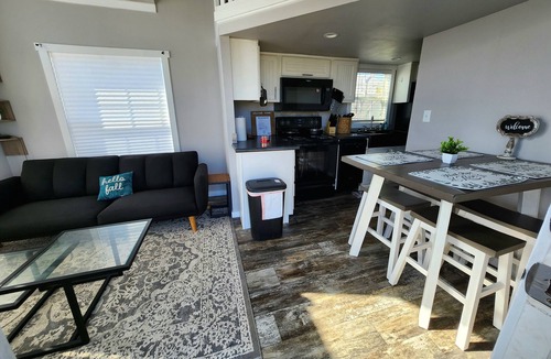 Midlothian Cabin | Cozy Timy house 1-bedroom, 2-loft cabin in with full bath and kitchen on a farm!