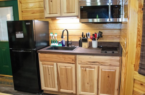 Hot Springs Cabin | Cozy Treehouse For 2 | Outdoor Spa Tub + Fire Pit