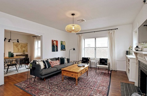 Austin Ave. Condo | Cozy Tudor Bungalow in Waco