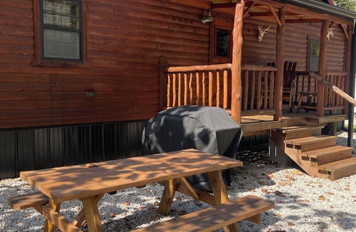 Camp Dix Cabin | Cozy Vanceburg Nature Cabin with RV Hookup Option