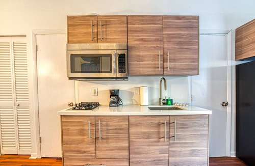 South of Fifth Apartment | Cozy, waterfront condo with WiFi, shared pool, & well-equipped kitchenette