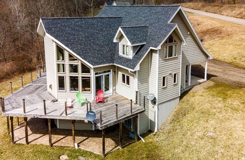 Great Valley Ski Chalet | Crazy spacious hillside ski chalet! WOW-views and expansive wraparound deck!