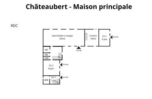 La Chapelle-Saint-Fray Villa | Crazy Villa Chateaubert 28 - Heated pool - Basket - 2h Paris - 30p