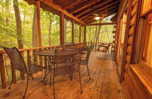 Benton Cabin | Creek Crest perfect log cabin Ocoee riverside lot