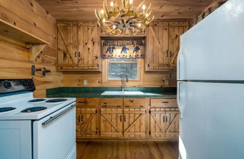 Ranger Cabin | Creekside cabin, hot tub, fire pit, wood pizza oven n grill, dogs, near Ellijay