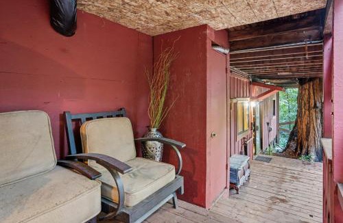 Boulder Creek House | Creekside Gazebo Fire Pit + BBQ Garden