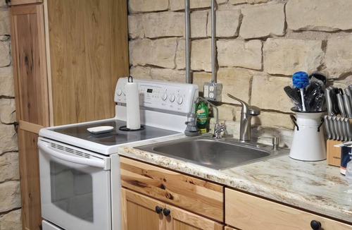 Pfeifer House | Das Stein Haus! Charming 2-bedroom limestone house in Liebenthal, Kansas.