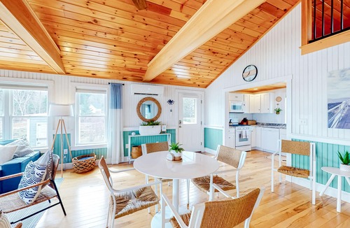 Tenants Harbor House | Dazzling ocean-view house with fireplace, deck, firepit, central AC, & W/D