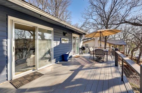 Jay House | Deck, Fire Pit & Grill: Lakefront Oklahoma Abode