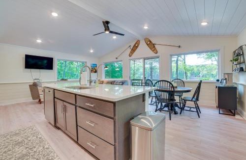 Lake Arrowhead House | Deck & Fire Pit: Near ATV trails in Gaylord